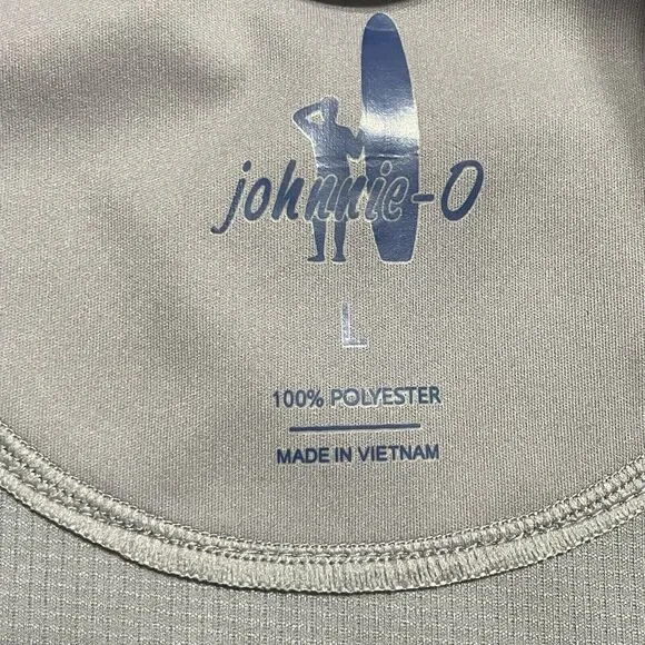 NWT Johnnie-O Golf Performance Full Zip Softshell Crest Vest Gray Large Men $145